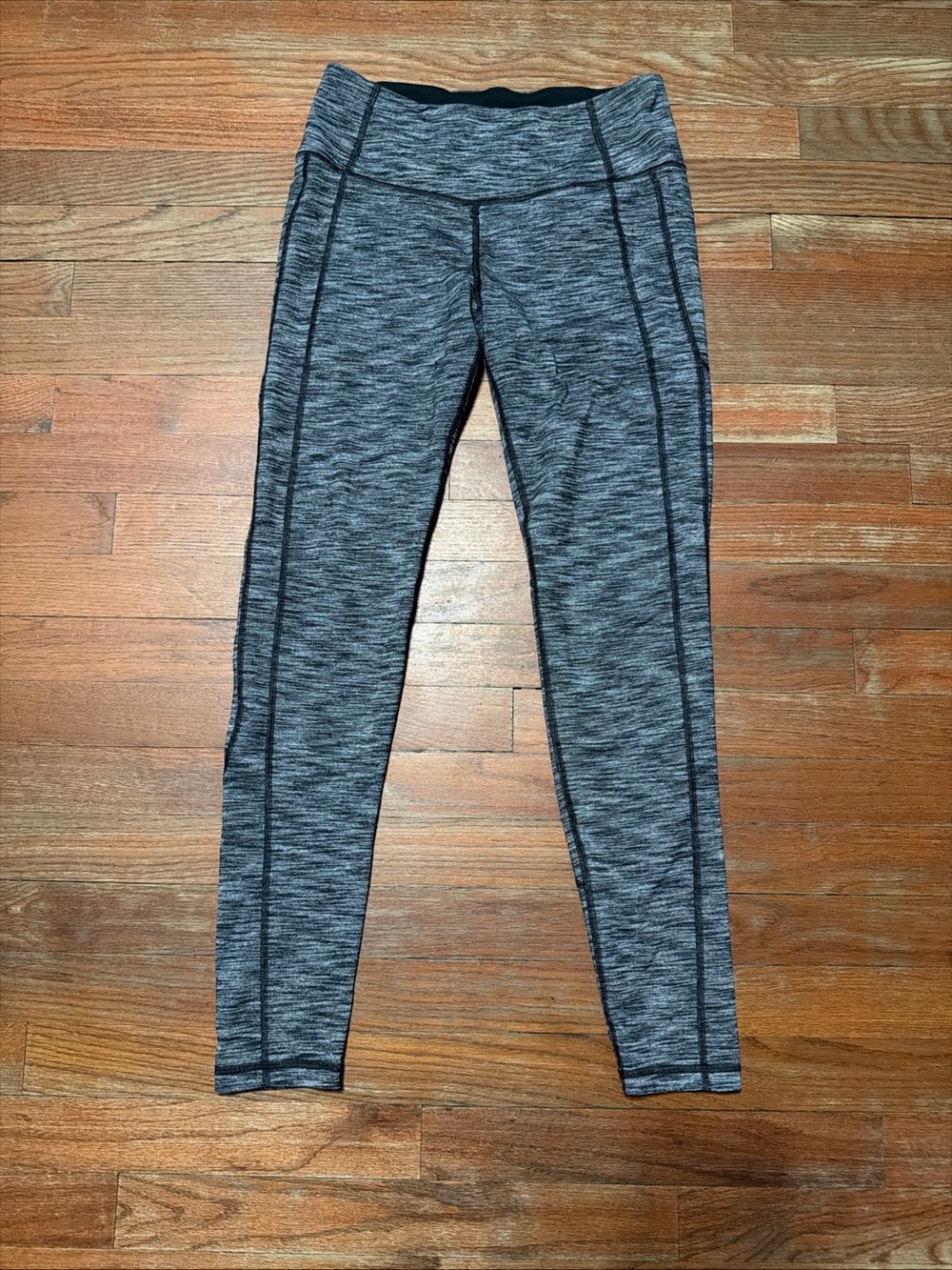 Victoria's Sport Gray Space-Dye Seam-Panel Leggings